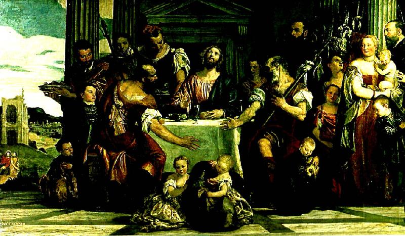 Paolo  Veronese supper at emmaus oil painting picture